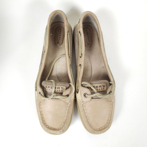 Sperry Angelfish Boat Shoes Color Linen Oat Size 9 9102047 - Picture 2 of 9